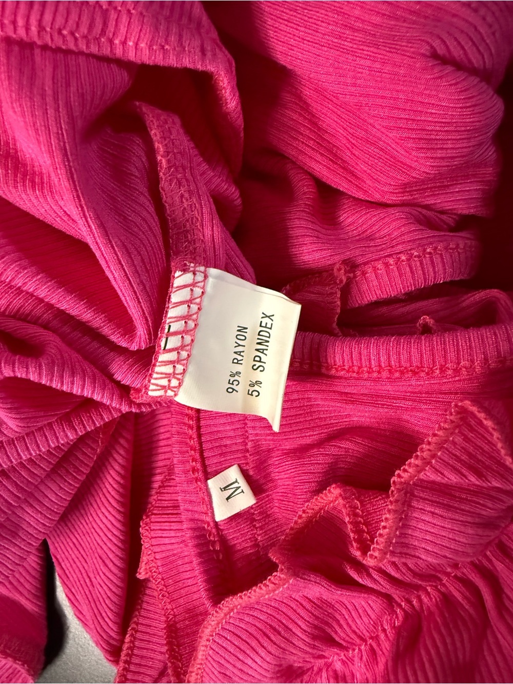 Source Unknown Pink Ruffled Halter Bodysuit - Picture 3 of 3